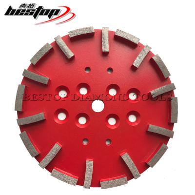 China Concrete And Terrazzo Floor 10 Inch Diamond Floor Grinding Disc With Multiple Bolt Hole Pattern for sale