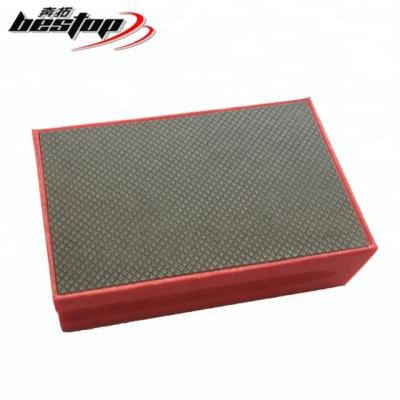 China Polishing Granite 95*55mm Diamond Electroplated Hand Polishing Pad for sale