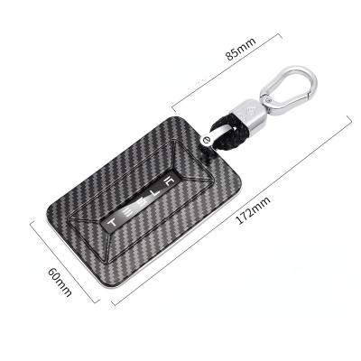 China Other Wholesale Carbon Fiber Key Card Holder Smart Case For Tesla Model 3 Accessories Key Decoration for sale