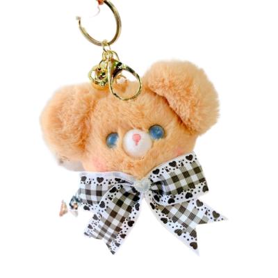 China Handmade Pendant Crane Bear Doll Stuffed Plush Machine Accessories Key Chain Motorcycle for sale