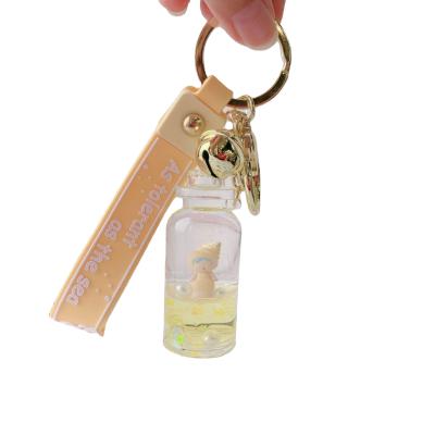 China Unisex Elf Doll Ocean Pearl Oil Motorcycle Satchel Drift Bottle Head Floating Chain Pendant Small for sale