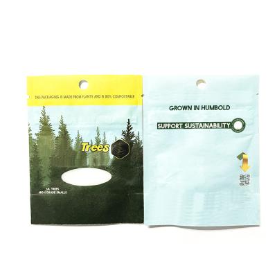 China BIODEGRADABLE Custom Compostable Mylar Bag Stand Up Child Resistant Ziplock Bag Biodegradable Edible Packaging for sale