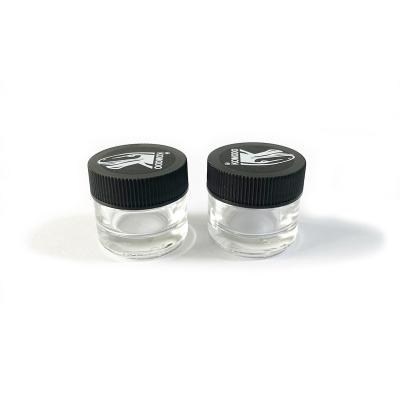 China Factory 5ml 9ml Cosmetic High Quality Material Glass Jar With Plastic Screw Cap for sale