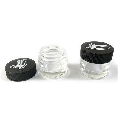 China Cosmetic Screw PP Cover Jar Clear Transparent Glass Container 5ml 9ml 15ml 20ml Mini Jar for sale