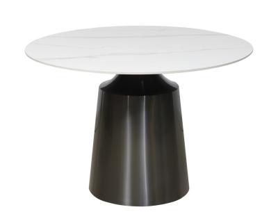 China Fire Resistant Modern Round Dining Table Easy Cleaning With Customizable Size for sale