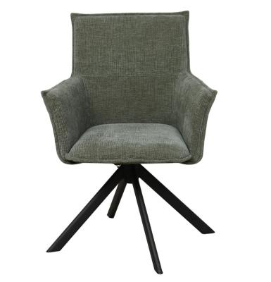 China Comfortable Upholstery Modern Swivel Chair Sleek Design With Metal Frame for sale