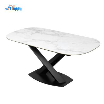 China 1700*900mm Modern Fixed type Ceramic Top Dining Table, Knock Down for sale