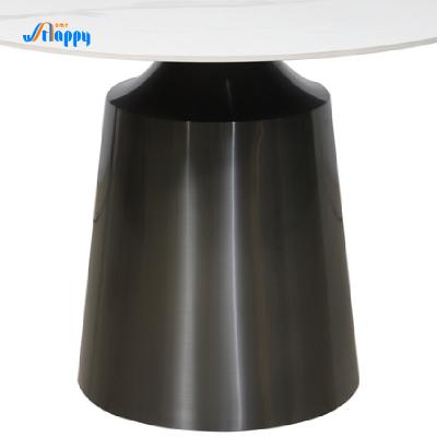 China Metal Frame Round Kitchen Table Fire Resistant With Contemporary Type for sale