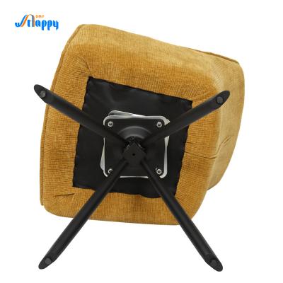 China Contemporary Real Leather Swivel Dining Arm Chair Dc-7536 With Modern Design for sale