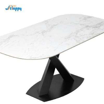 China 1700mm White Modern Rectangle Dining Table For Kitchen Use DT-1031 for sale