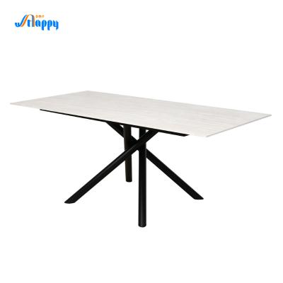 China Contemporary 1800mm Ceramic Tile Dining Table DT-1030 With Iron Legs for sale