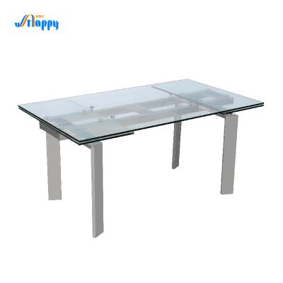 China Contemporáneo DT-31120 Mesa de comedor de vidrio ajustable Tipo KD Con tamaño de 2000 mm en venta