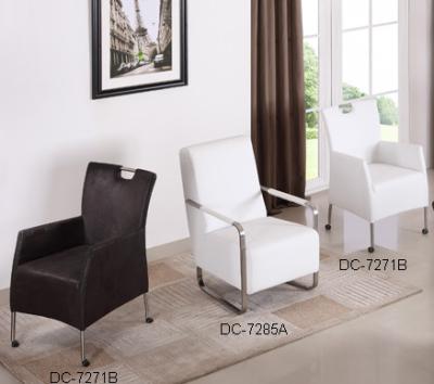 China Modern Leather Upholstered Arm Chair Easy To Maintain For Living Room DC-7271B for sale