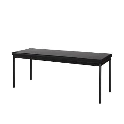 China Easy To Maintain Grey Leather Bench DC-7518 Stable Structure With Metal Frame for sale