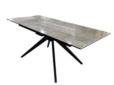 China Amazing Grey Ceramic Extendable Dining Table Euro Style DT-1032 1350mm(+350)*800*720mm Length for sale