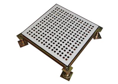 China Fireproof Data Center Perforated Raised Floor Tiles with Welded Tube for sale