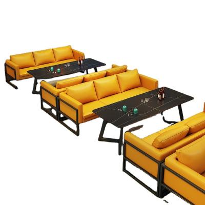 China Extendable Extendable Simple and light luxury office reception sofa Business lounge area to discuss the combination of booth sofa coffee table for sale