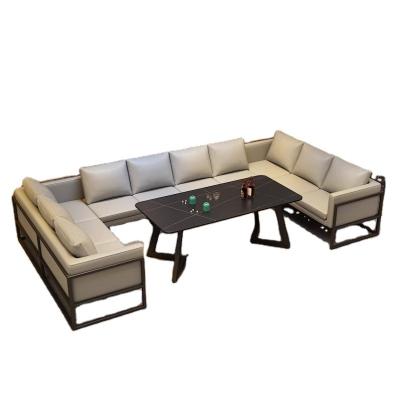 China Extendable Extendable Hotel Light luxury Modern furniture office lounge meeting sofa Business negotiation sofa table set for sale