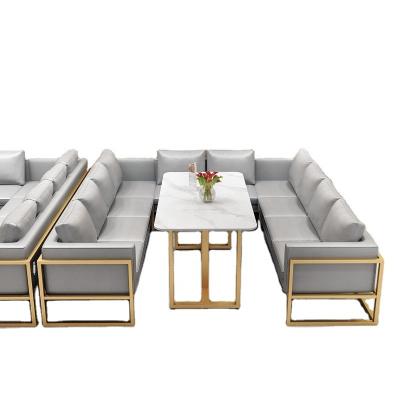 China Extendable Extendable Modern style hotel lobby Lounge Business Negotiation Sofa Bar Restaurant Cafe Booth sofa table set for sale