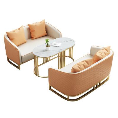 China Extendable Extendable Nordic style hotel lobby lounge area Business negotiation sofa table furniture set restaurant furniture sofa for sale