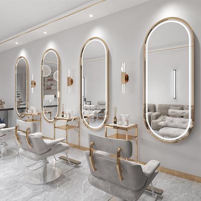 China Modern Modern Factory wholesale cheap modern design luxury salon furniture hairdresser mirror LED full length mirror for sale