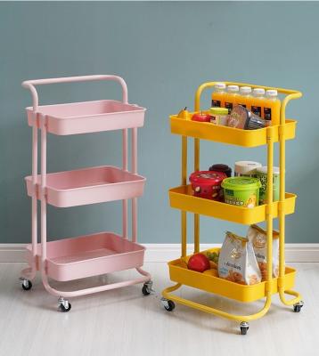 China Modern Modern Storage rack Snack kitchen multi-functional floor multi-layer mobile salon trolley storage rack for sale