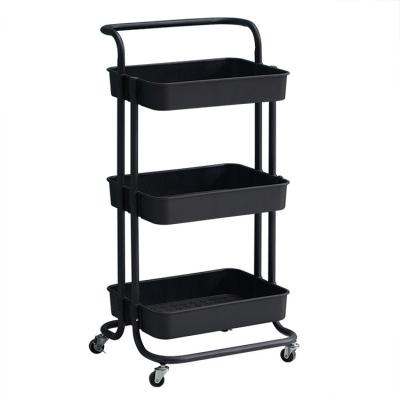 China Modern Modern Kitchen bathroom storage rack Snack storage rack Salon furniture removable trolley storage rack for sale