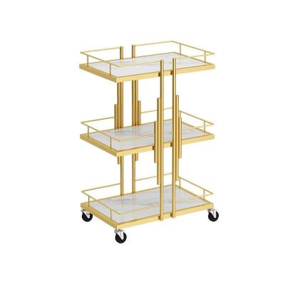 China Modern Modern Furniture Nail Gold Hair Luxury Trolleys For Beauty Salon SPA salon furniture can be moved rotating beauty tram for sale