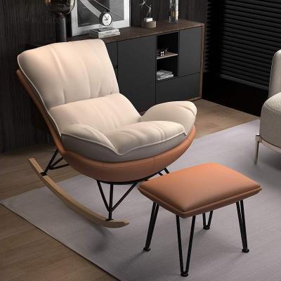 China Extendable Extendable Factory wholesale modern designs Quality Supplier Comfortable Lazy Chair Rocking Lazy Sofa Nordic Leisure Rocking Chair for sale