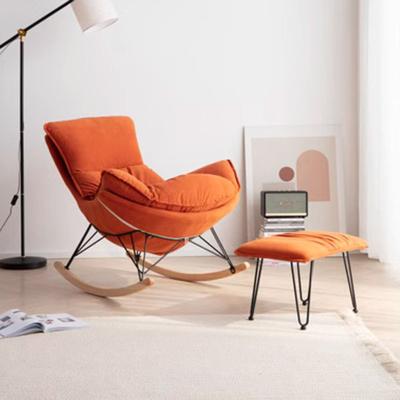 China Extendable Extendable Factory wholesale Quality Supplier modern designs Comfortable Lazy Chair Rocking  Nordic Leisure Rocking Chair Lazy Sofa for sale