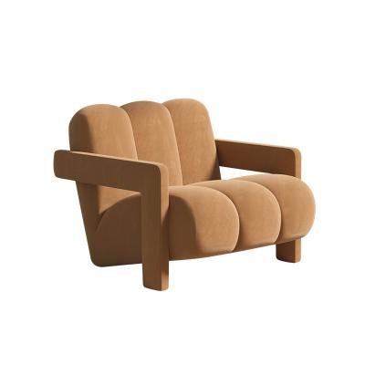 China Extendable Extendable Light luxury modern fabric cream style single sofa bedroom lazy lounge chair sofa chair living room single chair for sale