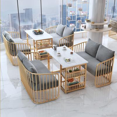 China Modern Modern Modern barbershop waiting sofa booth sofa table and chair set for sale