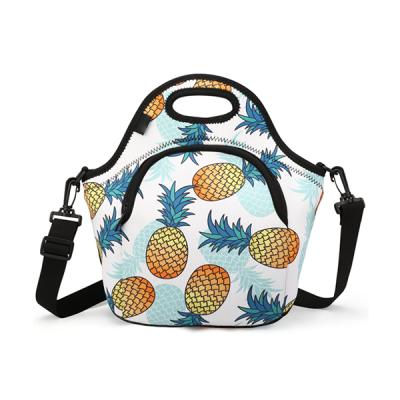 China Customized Neoprene Waterproof Logo School Lunch Tote Bag For Women Kid Insulated Waterproof Cooler Bag for sale