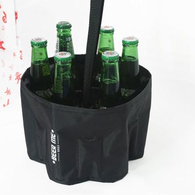 China Waterproof PP RPET Polyester Costomied WOVEN Beer Wine Freezable Shopping Tote Bag for sale