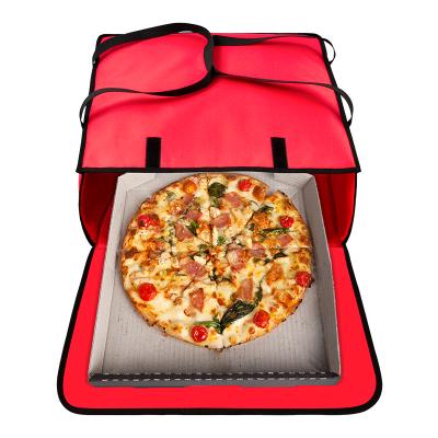 China 2021 Customized Logo Reusable Cooler Bag Waterproof Recycle Portable Insulated Food Pizza Delivery Bag for sale