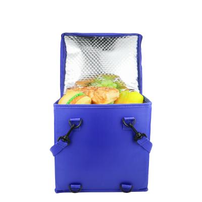 China Food Pizza Fondofold RPET Cooler Bag In Cube Waterproof Crate Delivery With Adjustable Buckle for sale