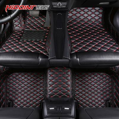 China Easy Cleaned Universal Custom Car Foot Mat 3 Pcs Non Slip Quilting Leather Car Floor Mats for sale