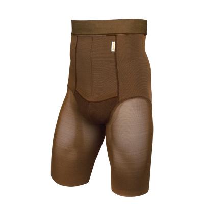 China Breathable Advanced Best Eco - Friendly POLYESTER Embroidered Brown Mens Loose Underwear With Button for sale