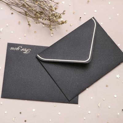 China 2019 Custom Made Eco-friendly Art Paper Printed Gold Envelope Cheap Price In Shanghai China for sale