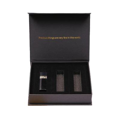 China Shanghai Fee Shipping Black Handmade Gift Boxes With Magnetic Lid for sale