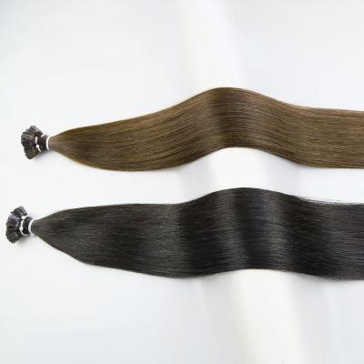 China Wholesale Factory Price 100% Keratin Hair Extensions Raw Unprocessed Silky Straight Hair Extensions Flat Wave Tip Hai for sale