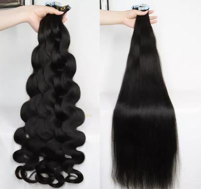 China Wholesale Silky Straight Wave Cuticle Aligned Virgin Indian Remy Human Natural Tape In Hair 100% Hair Extension for sale