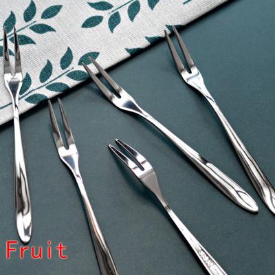 China Wholesale Kitchen Furntiure Stainless Steel Fork Small Fruit Dessert Cake Fork for sale