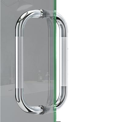 China Modern Hardware 304 Stainless Steel Bathroom Sliding Shower Sliding Glass Door Handle for sale