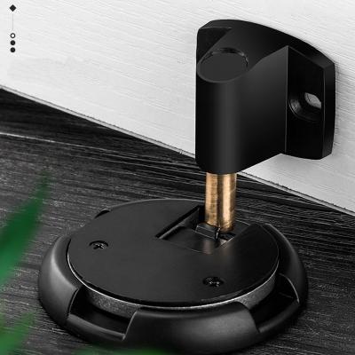 China Modern the bedroom machine-mounted suction without punch-free metal floor rotatable bedroom door stopper with strip screw expansion tube for sale