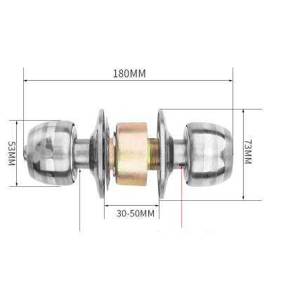 China Home New Design Double Ball Lock For Door Stainless Steel Wooden Round Cylinder Lock for sale