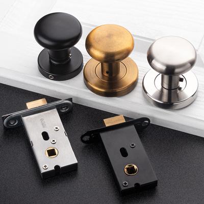 China Bathroom Factory Wholesale Public Toilet Door Lock Round Single Side Keyless Locks Different Colors for sale