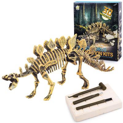 China Excavation Kit 70*24*59cm Dinosaur Fossil Excavation Kit 70*24*59cm Kit For Children Science Educational Kit Toys Discover Toys Stegosaurus for sale