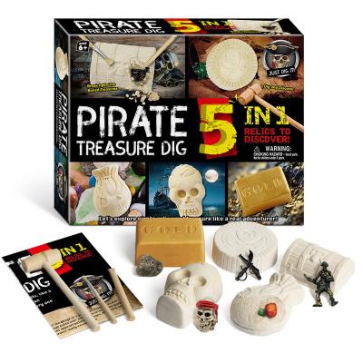 China Boy and Girl's Educational Dig Out Pirate Treasure Learning Dig Kit Toys For Rod Science Diy Toys 46*31*40cm 46*31*40cm for sale