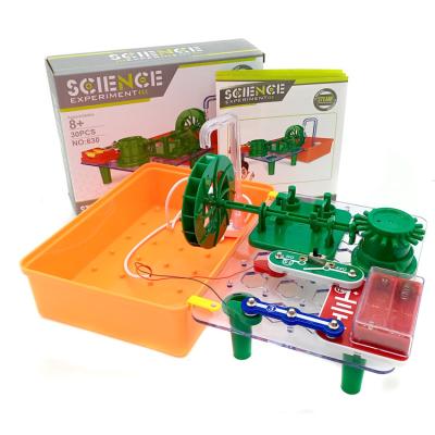 China DIY Plastic Mill Water Wheel Electric Circuit Plastic Stone Game For Kids for sale